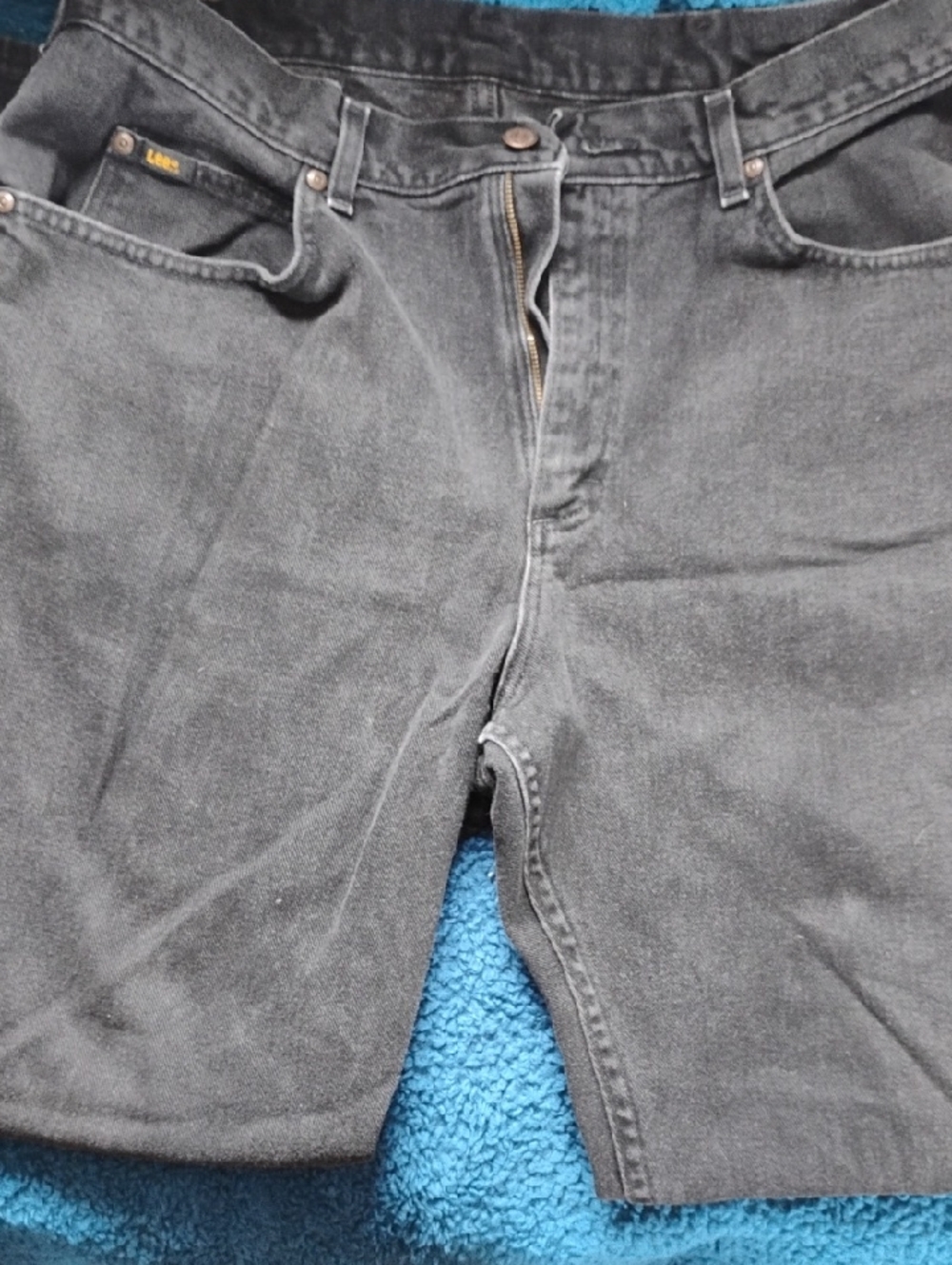 Lee Black Denim Pants with Classic Five-Pocket Styling